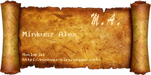 Minkusz Alex névjegykártya